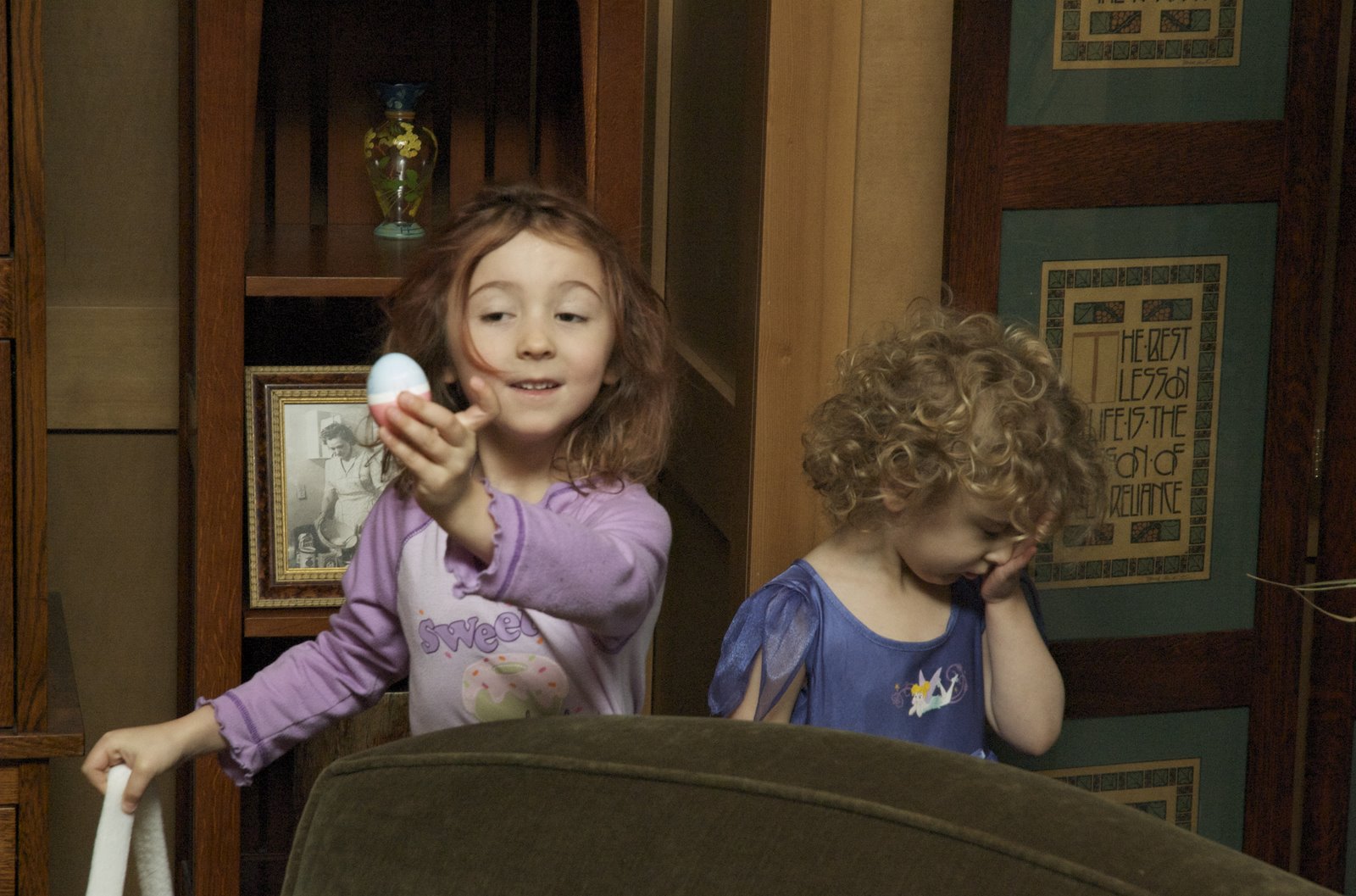 This picture sums up our Easter egg hunt
