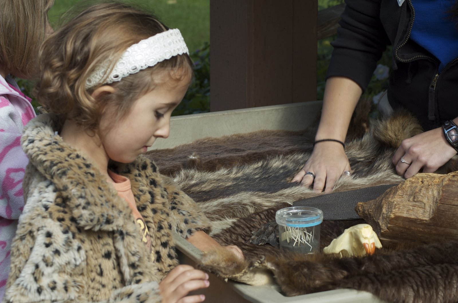 Choosing her next fur coat