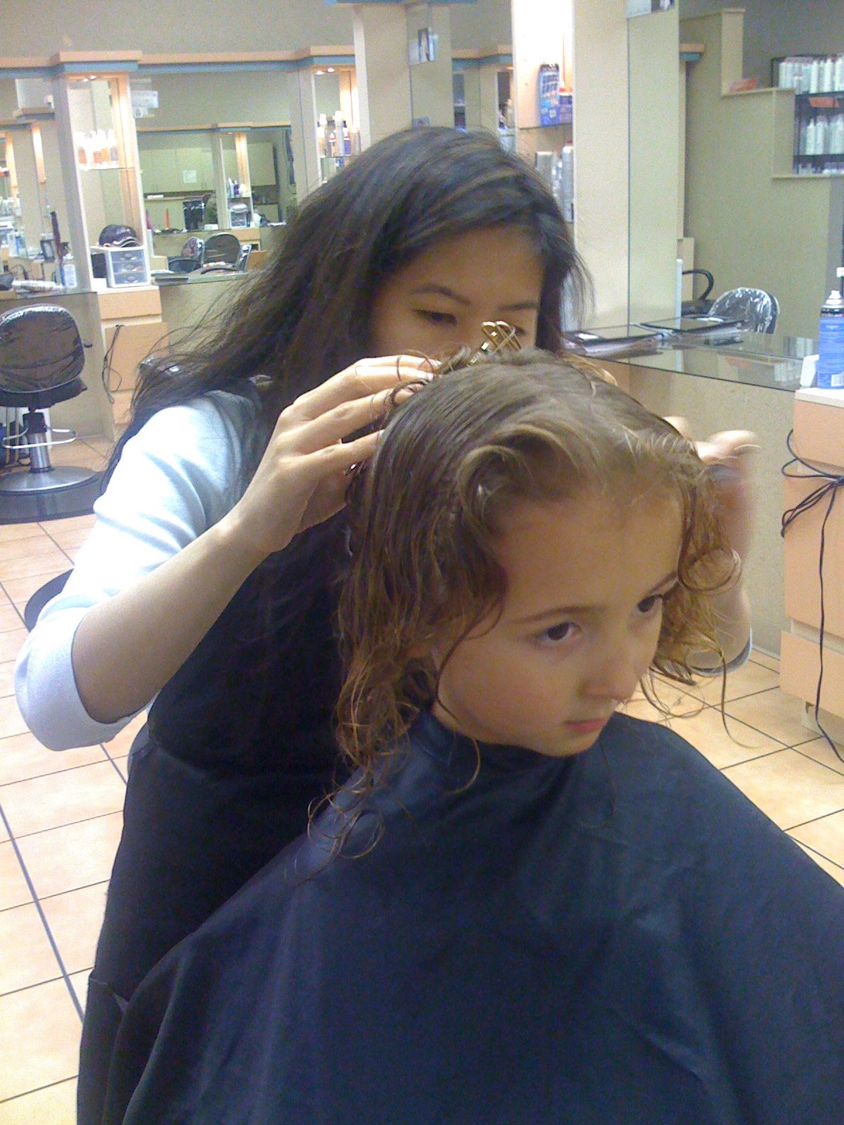 Monti gets a haircut for school