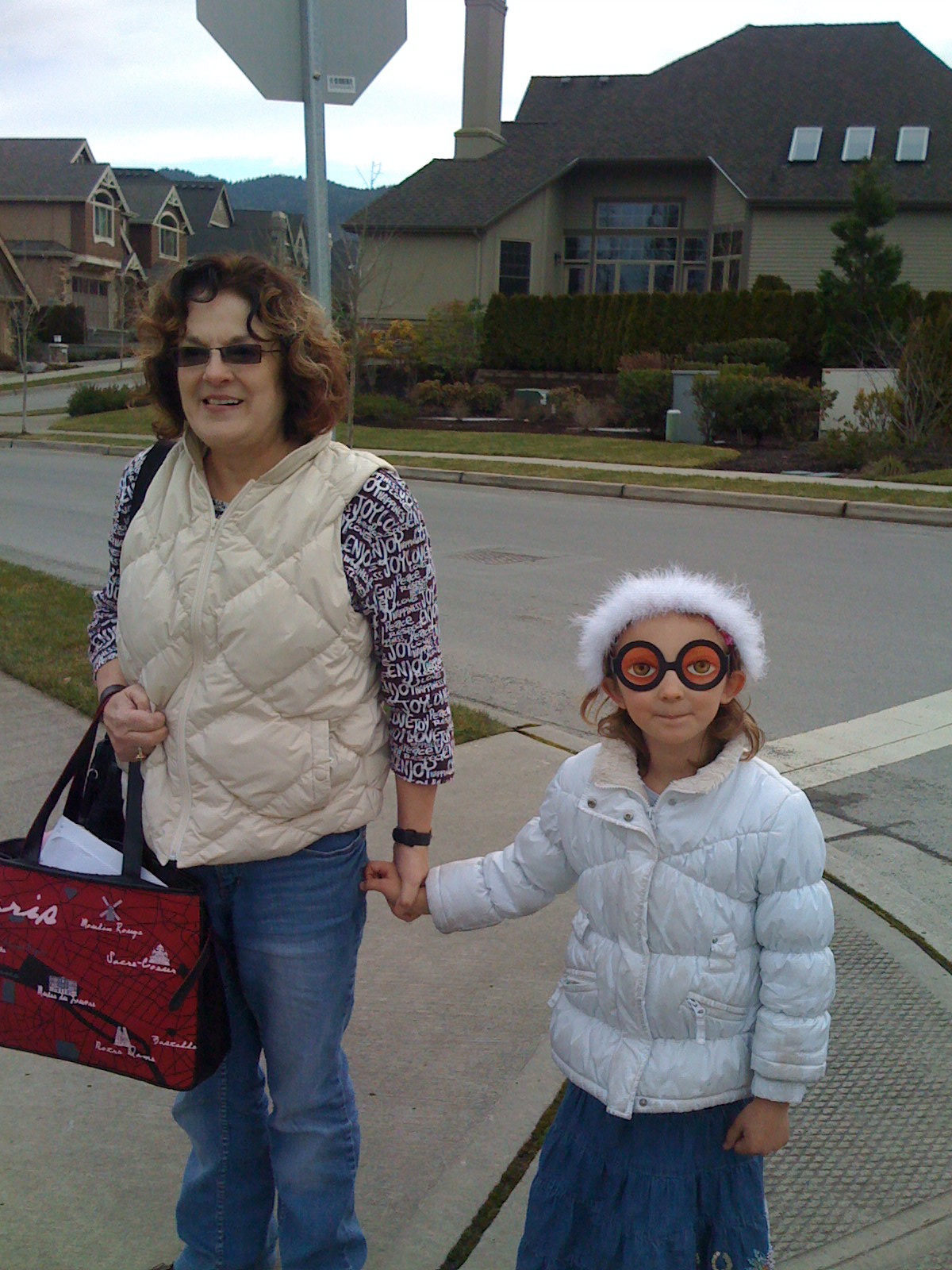 Grandma at the bus stop
