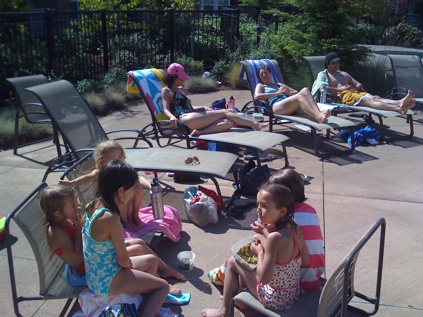 Hanging out by the pool