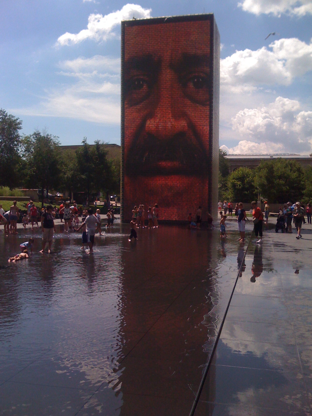 Spitting fountain (aka Crown Fountain)