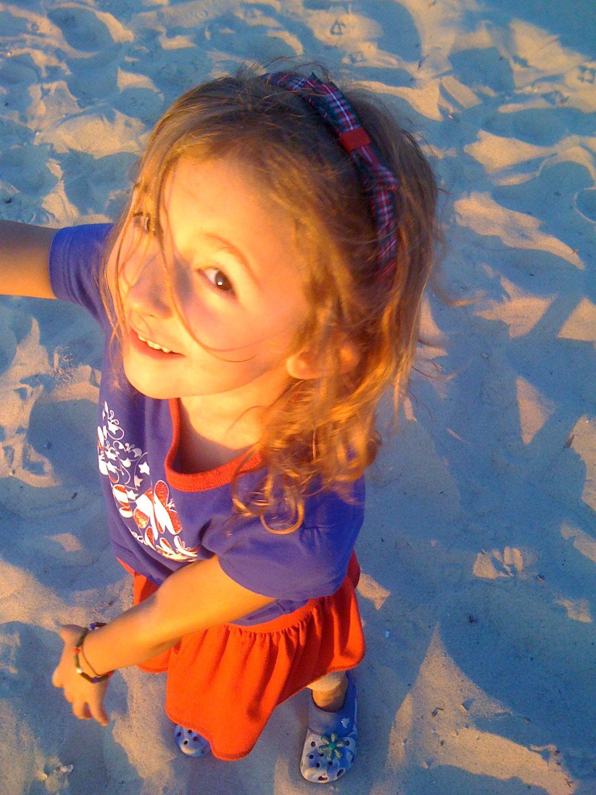 Pictures at sunset on the beach
