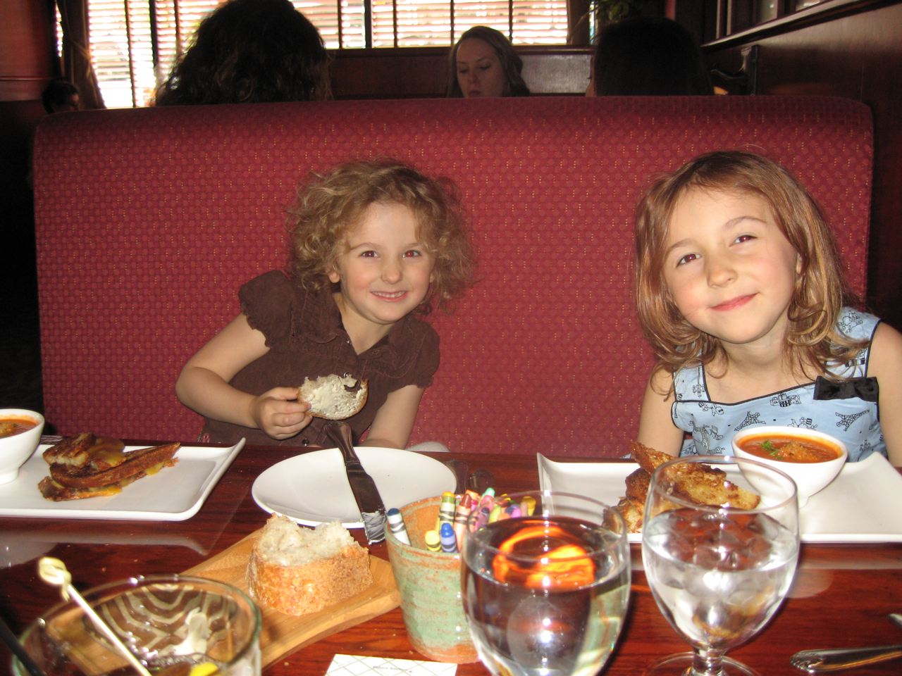 Eating lunch at Dahlia’s