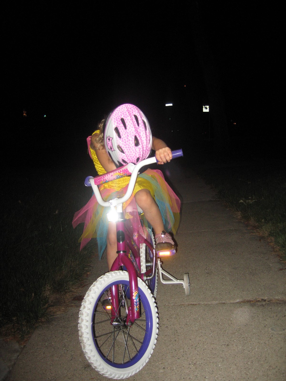 Dahlia choosing her bike over her family