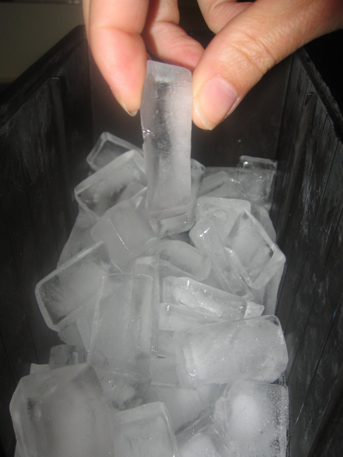 Proud of his ice cubes