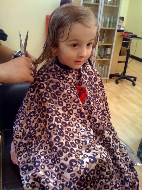 Getting a haircut