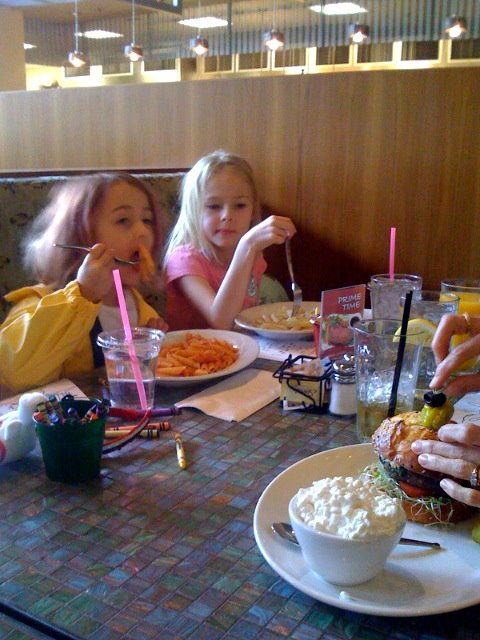 Out to lunch with Monti’s friend Samantha